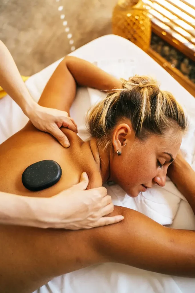 A woman having a spa treatment