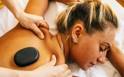 A woman having a spa treatment